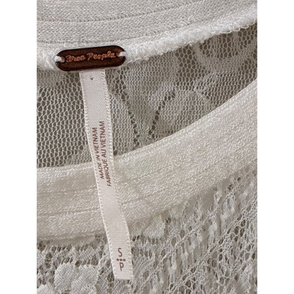 Free People Dress Cypress Bohemian Lace Maxi Ivory white size small No Slip - Picture 8 of 11